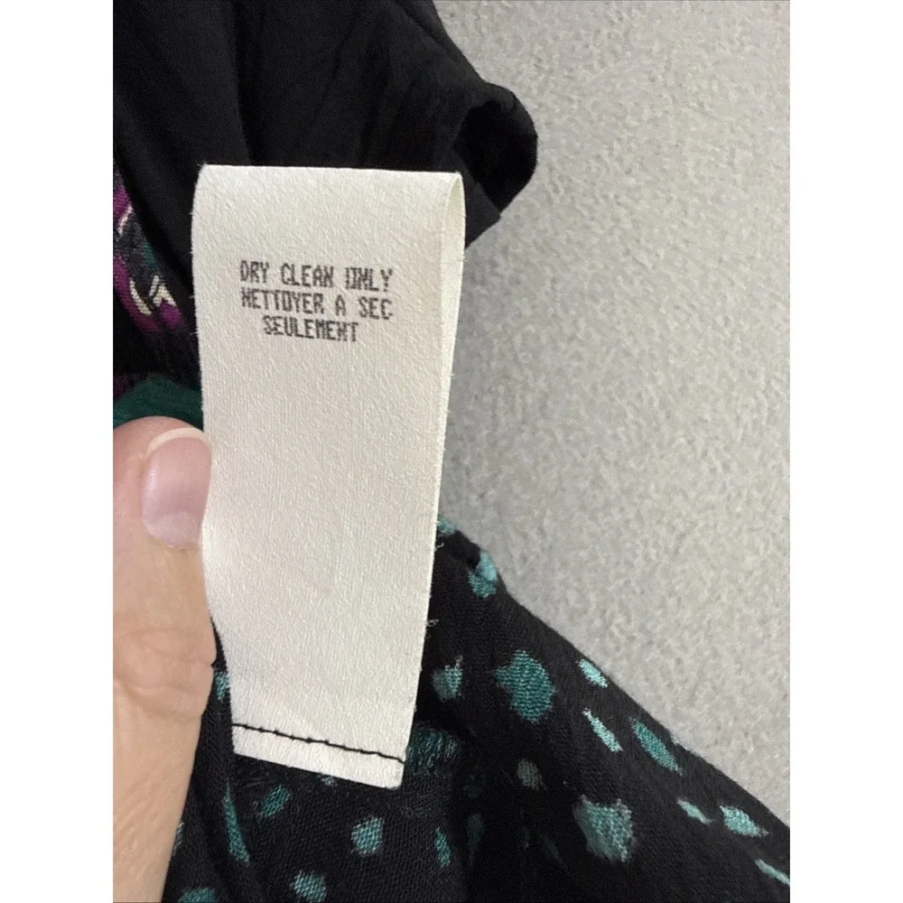 Vtg CAROLE LITTLE Dress Womens 8 Maxi‎ Art to Wear Faux Bolero 90s Boho Western - Picture 11 of 16